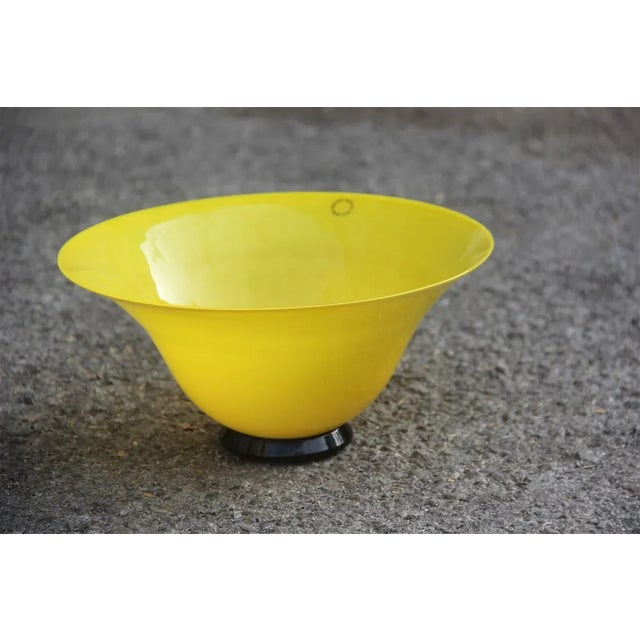 Black Vintage Murano Glass Cup from Venini, 1989 For Sale - Image 8 of 8