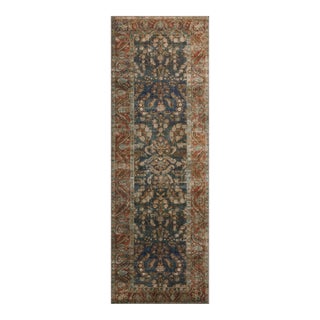 Chris Loves Julia x Loloi Jules Ocean / Spice 2'-6" x 12'-0" Runner Rug For Sale