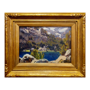 Edgar Payne -Study of a Lake in the Sierras-1920s California Impressionist -Oil Painting