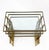 Set of MCM Solid Brass Faux Bamboo Glass Top Nesting Side End Tables Stands For Sale - Image 10 of 15