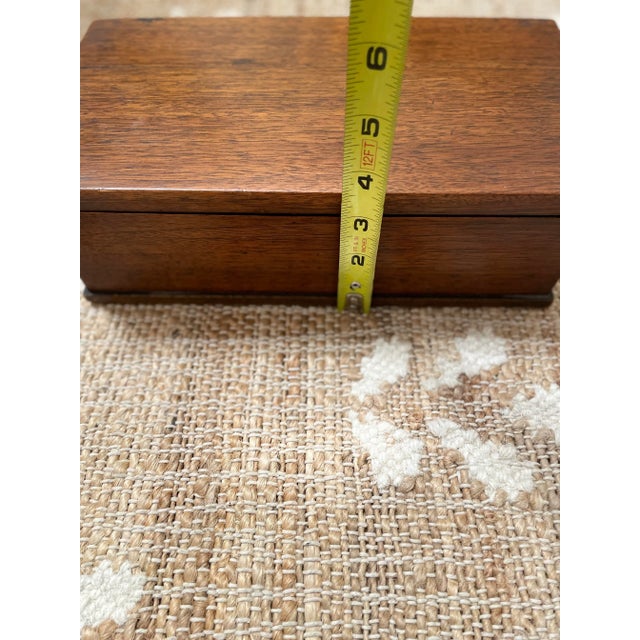 Antique Brown Wooden Dresser Desk Top Sewing Box For Sale - Image 4 of 12