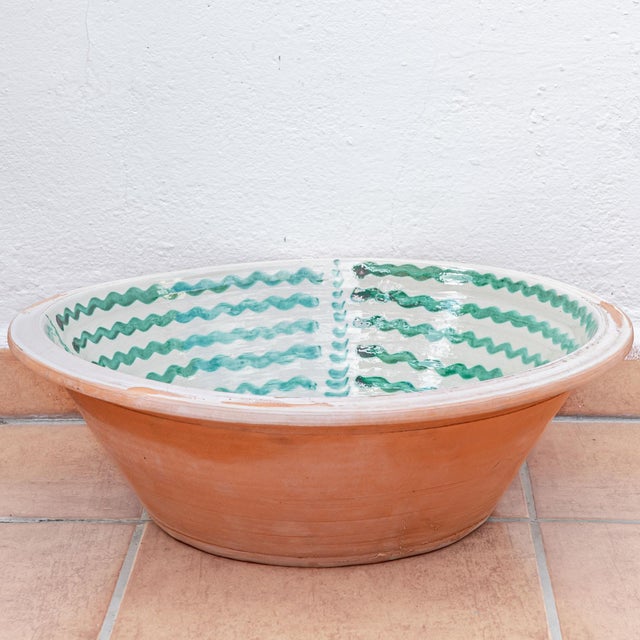 Spanish Hand-Painted Ceramic Wall Bowl, 2010s For Sale - Image 4 of 13