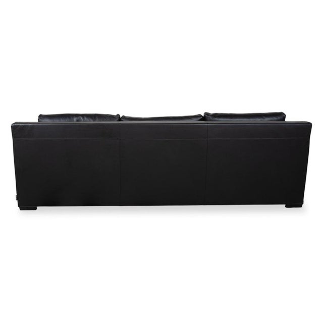 Leather Three-Seater Black Sofa from Minotti For Sale - Image 10 of 12