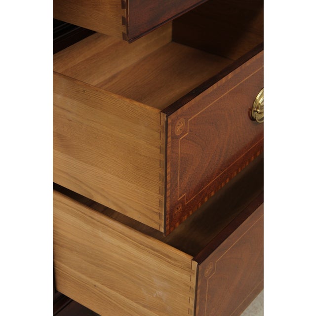 Wood Baker Historic Charleston Inlaid Mahogany Bedroom Armoire For Sale - Image 7 of 15