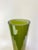 Vintage Mid-Century Italian Empoli-Style Cased Glass Bottle Vase in Olive Green For Sale - Image 4 of 9