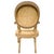 French Louis XVI Medallion Back Armchair With Crème-Peinte Distressed Finish For Sale - Image 16 of 17