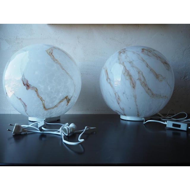 Mid-Century Glass Table Lamp, Czechoslovakia, 1980 For Sale - Image 3 of 15
