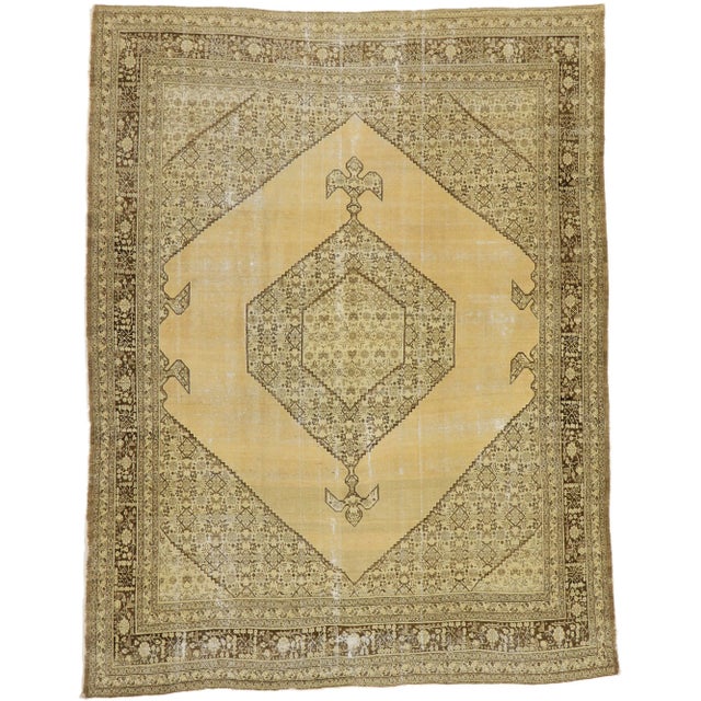 Antique Persian Tabriz Rug - 09'00 X 12'00 For Sale - Image 11 of 11