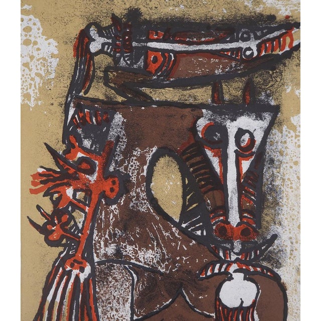 Wifredo Lam, Double Character, 1979, Original Lithograph For Sale - Image 5 of 6