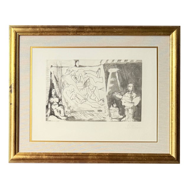 Pablo Picasso, In the Workshop, 1965, Etching, Framed For Sale