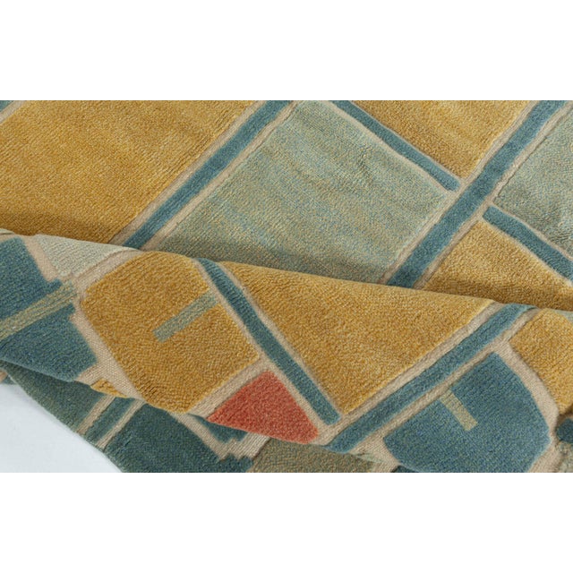 Modern Swedish-Inspired Half Pile Wool Rug by Doris Leslie Blau. Size: 6'6" × 10'8" (198 × 325 cm). This contemporary...