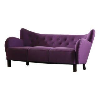 Danish Club Sofa by Fritz Hansen & Flemming Lassen, 1930s For Sale