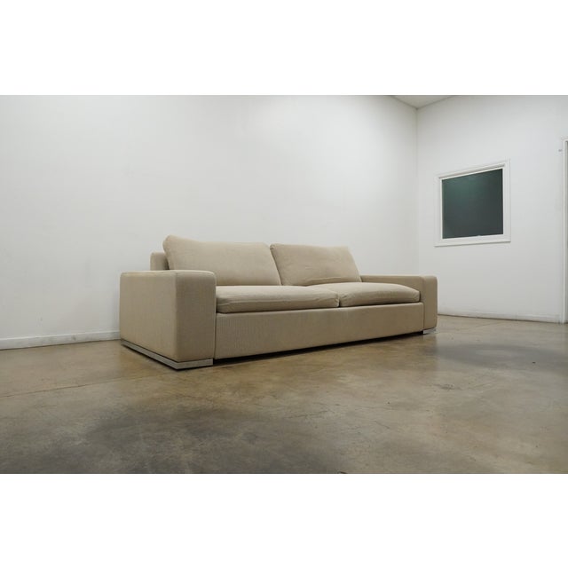 2020s Attributed Minotti Italian Modern Sofa and Chaise Ottoman For Sale - Image 5 of 17