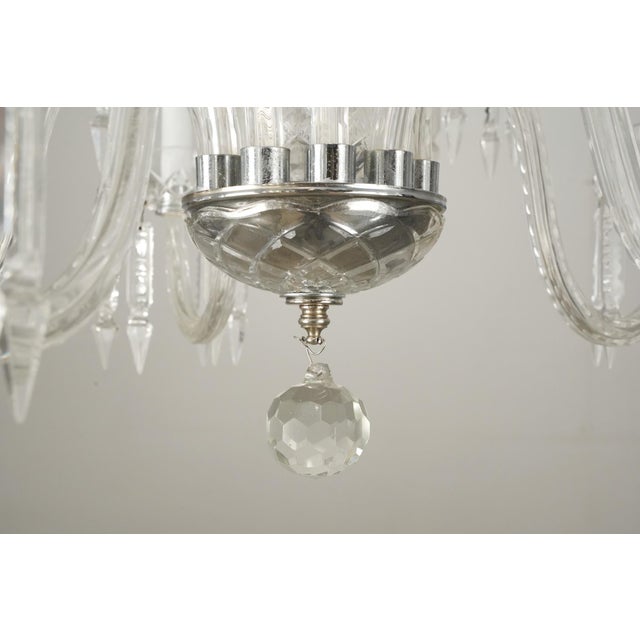 Vintage Traditional Crystal Chandelier With Sculpted Spear Drops For Sale - Image 10 of 12