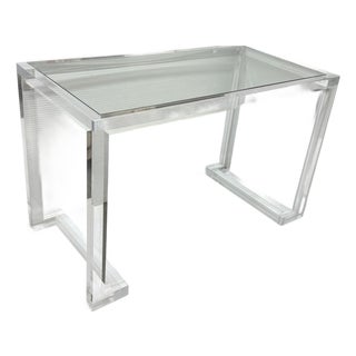 Interlude Home Ava Desk/Console, Acrylic For Sale