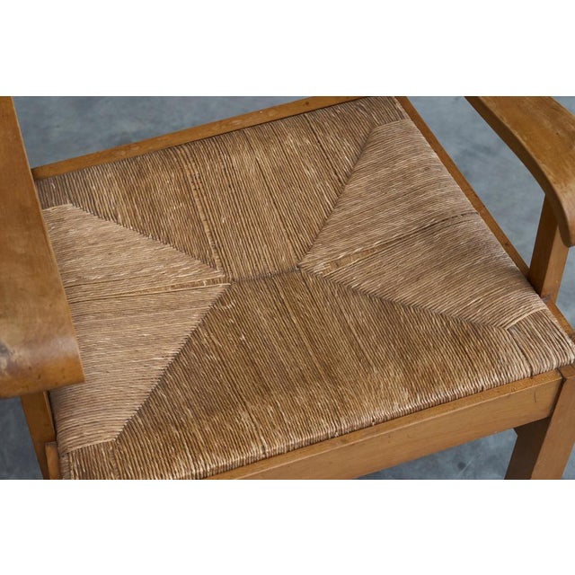 Armchair in Wood and Rush from Oscar Degeyter, Belgium, 1942 For Sale - Image 12 of 13