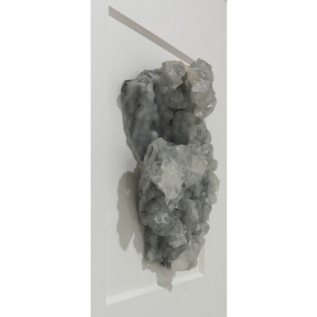 Contemporary Pheromone by Christopher Marley Apophyllite & Stilbite on Chalcedony Framed Mineral Specimen For Sale - Image 3 of 4