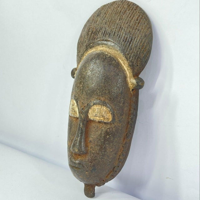 Early 20th Century Yaure Baule Portrait Mask Cote d'Ivoire For Sale In Denver - Image 6 of 6