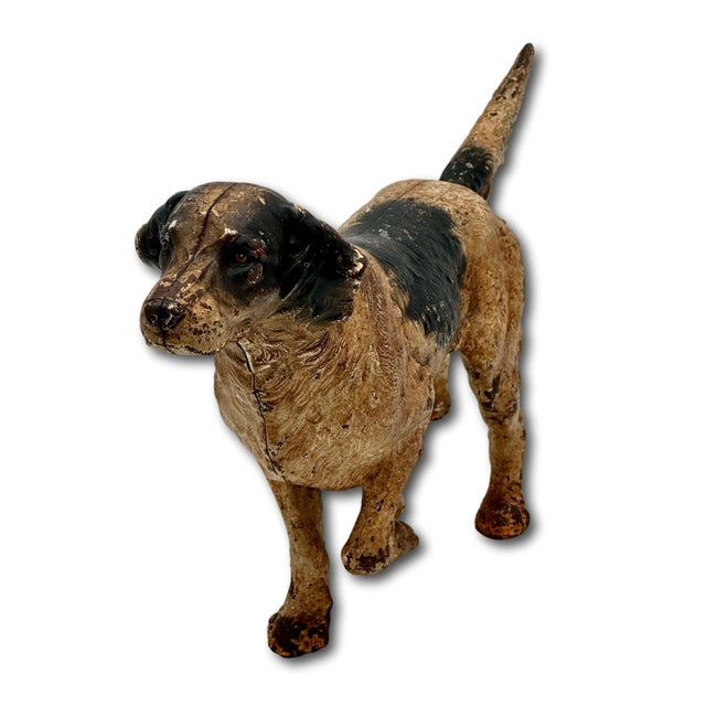 Hubley Manufacturing Company Large Vintage 1930s Hubley Manufacturing Co. Cast Iron Setter Hunting Dog Doorstop For Sale - Image 4 of 18