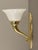 Massive brass wall lamp with opal glass shade. Polished surface. The light provides a pleasant, glare-free light. European...