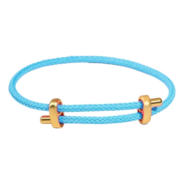Sky Glow Adjustable Gold Rope Unisex Bracelet For Sale