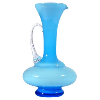 Italian Glass Vase from Empoli, 1960s For Sale