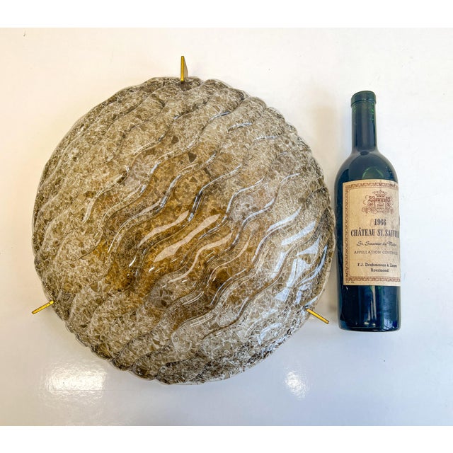 Metal Large Murano Glass Flush Mount from Kaiser Idell / Kaiser Leuchten, Germany, 1970s For Sale - Image 7 of 18