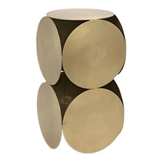 NOIR Lola Side Table in Antique Brass For Sale