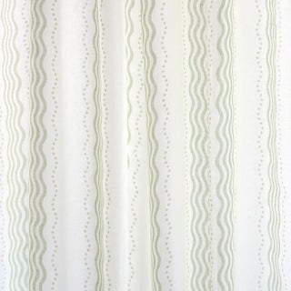 Schumacher X Rita Konig Margot Linen Sheer Fabric In Green For Sale