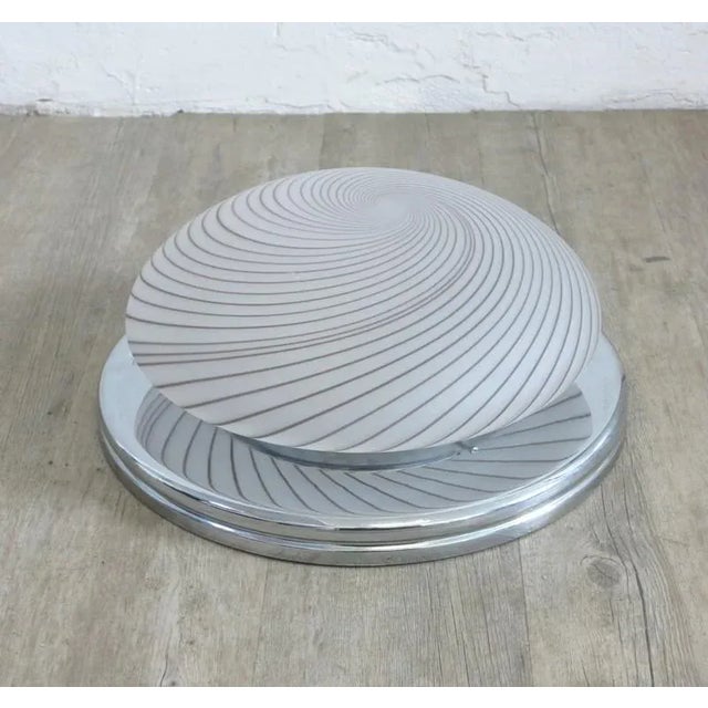 Vintage Italian Ceiling Light with Spiral Pattern For Sale - Image 6 of 7