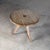 French Bleached Oak Side Table with Glass Top and Brass Detail, 1940s For Sale - Image 6 of 18