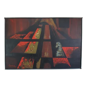 Abstract Expressionist Painting on Canvas