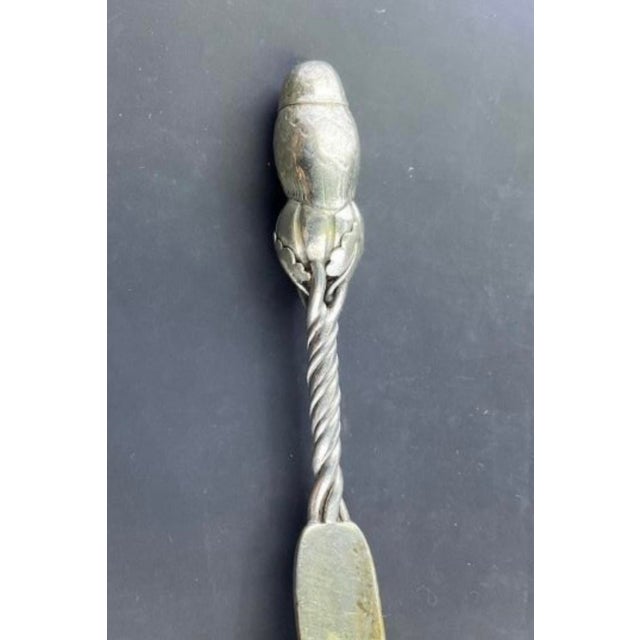 Georg Jensen 1920s Rare Georg Jensen Denmark Sterling Silver Owl Cake Server No. 39 Ornamental Pattern For Sale - Image 4 of 5