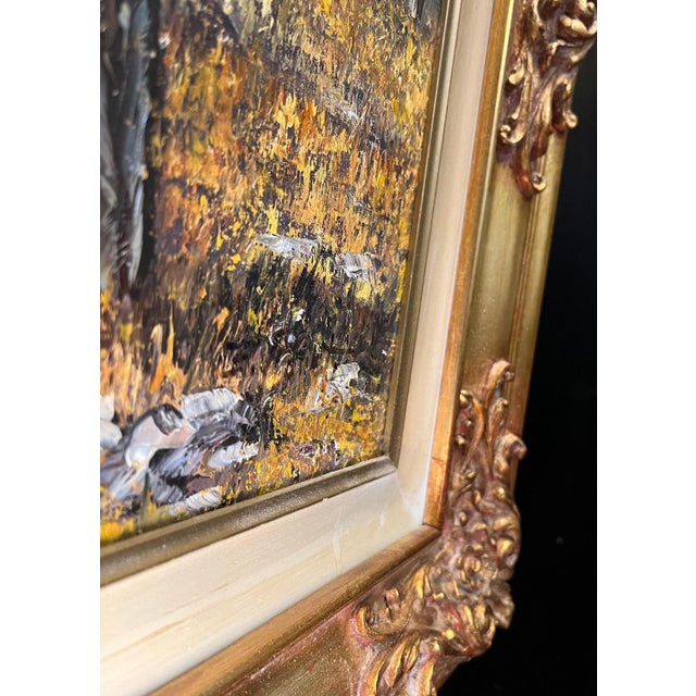 After Erd Porret, Riverbank in Autumn, Oil on Canvas For Sale - Image 11 of 13