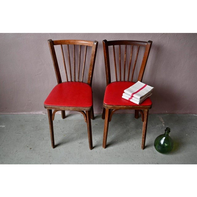 Vintage Bistro Chairs from Baumann, 1950s, Set of 2 For Sale - Image 3 of 12