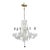 Vintage Crystal, Glass & Brass 6-Light Chandelier C1940 For Sale