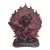 4" Amethyst Purple Crystal Glass Tibetan Guardian Deity Figure For Sale