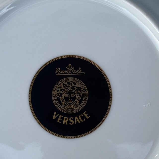 Modern Color Pink Salad Dessert Plate by Versace for Rosenthal, 1990 For Sale - Image 3 of 4