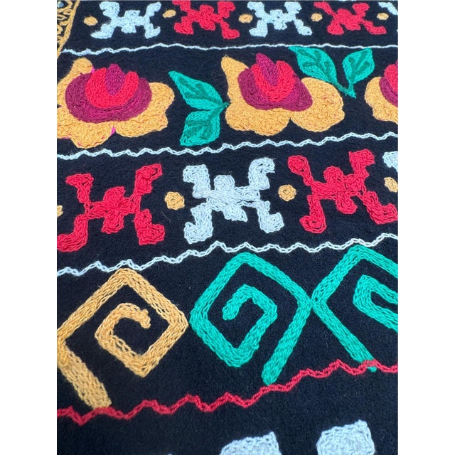 1980s Traditional Bulgarian Folklore Embroidered Apron For Sale - Image 4 of 11