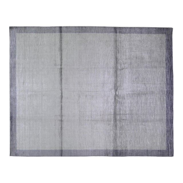 Modern Indian Hand Knotted Bamboo Rug, 8'x10' For Sale