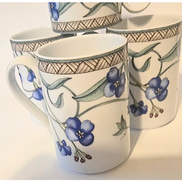 Late 20th Century Late 20th Century Dansk Floral Mugs- Set of Four For Sale - Image 5 of 10