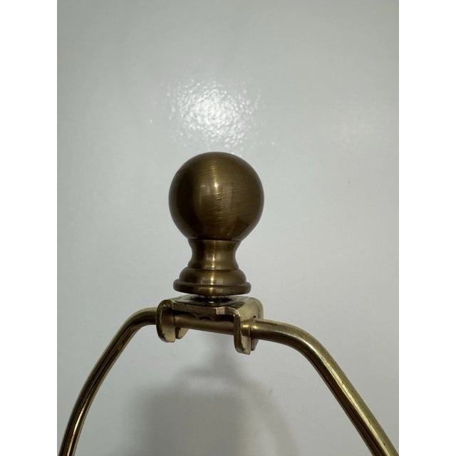 1970s Bill Blass Studio Heavy Brass Table Lamp | Signed Hollywood Regency For Sale - Image 10 of 18