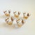 Mid 20th Century Mid Century Gold Fan Shot Glasses - Set of 5 For Sale - Image 5 of 9