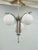 Art Deco Nickel Chandelier with Opaline Glass Globes, 1930s For Sale - Image 10 of 14