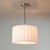 1970s Scalloped Pendant Light - Weathered Brass, White Linen, Diffuser, Dimmable For Sale - Image 5 of 7