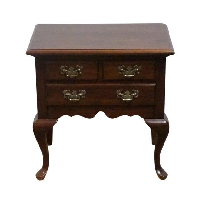 PENNSYLVANIA HOUSE Solid Cherry Traditional Style 24" Two Drawer Accent End Table • 24” High • 24” Wide • 16.25” Deep We...