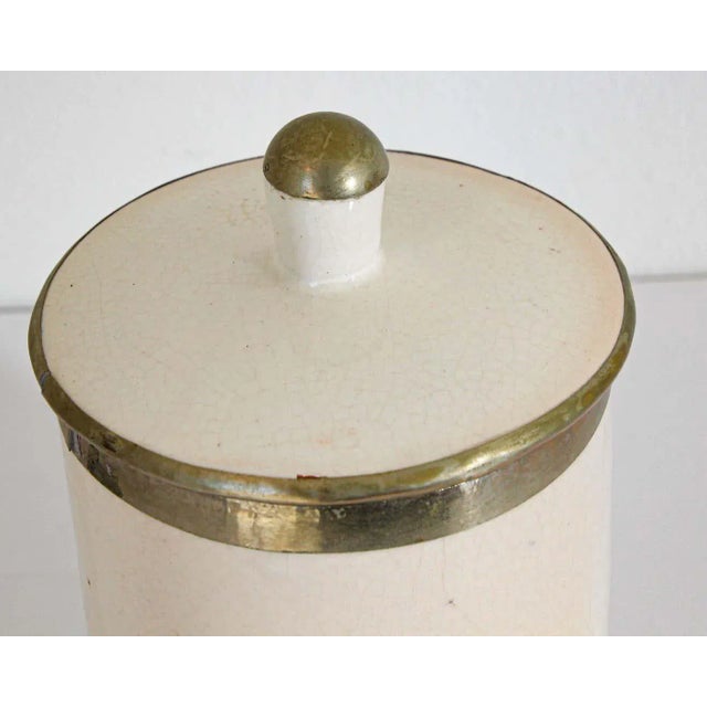 Islamic Vintage Moroccan Ceramic Urn with Lid For Sale - Image 3 of 9