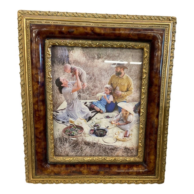 Vintage Gold & Tortoise 8x10 Frame For Sale