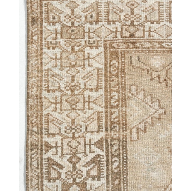Textile 1940s Vintage Beige Area Rug 4' X 6'7 For Sale - Image 7 of 12