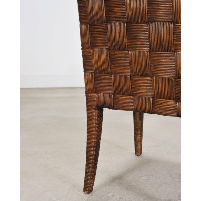 Set of Four John Hutton for Donghia Block Island Cane Armchairs For Sale - Image 14 of 18